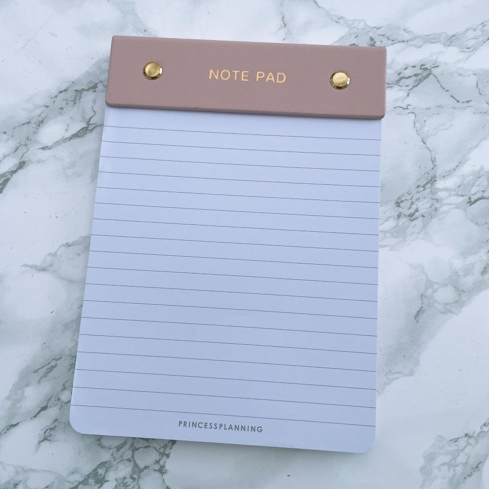 Baby Pink PU Leather Note Pad